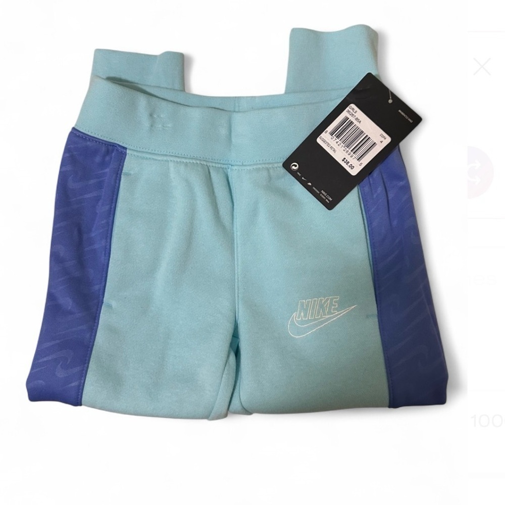 Nike Kids Aqua and Royal Blue Joggers- Girls Size 4 - Picture 3 of 5